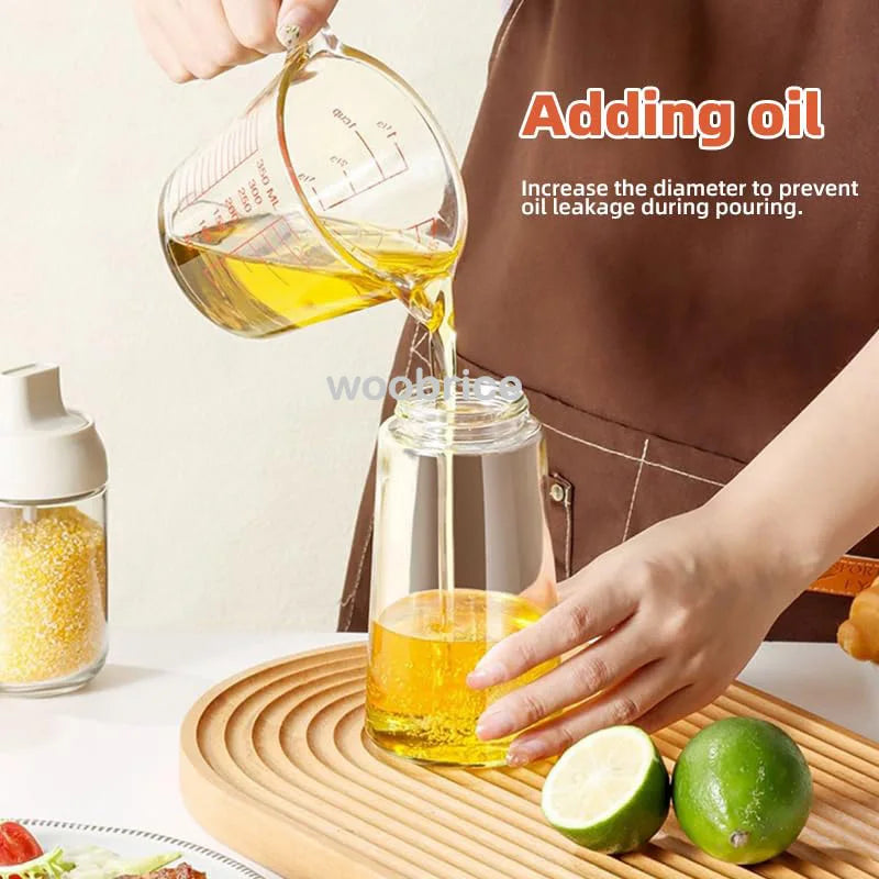 2-in-1 Oil Spray Bottle Dispenser for Healthy Cooking